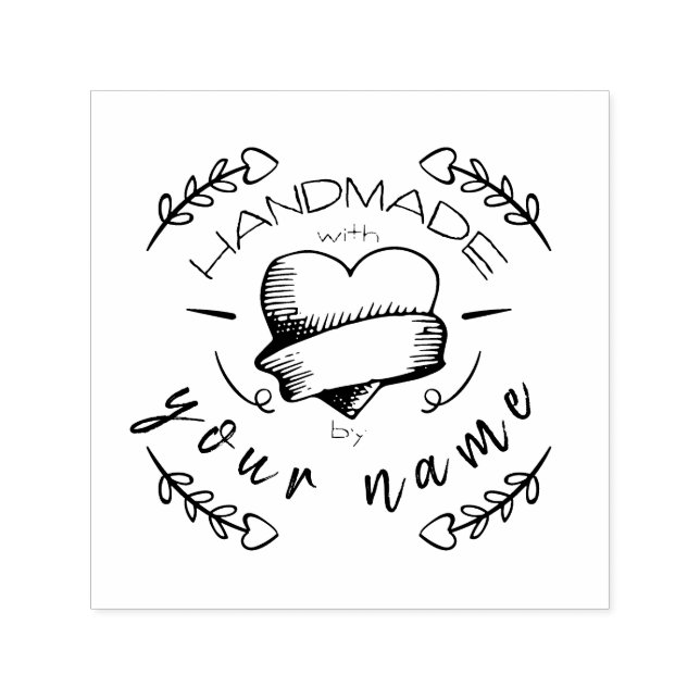 Personlig Elegant, handgjord självtryckande Frimär Självfärgande Stämpel (Design)