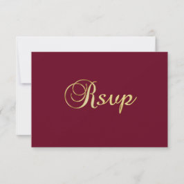 Personlig Elegant Höst Burgunder RSVP Bröllop OSA Kort