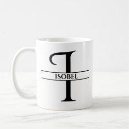 Personlig Elegant Initial Brev I Kaffemugg