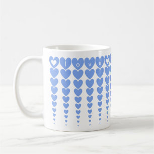 Personlig Elegant Kärlek Hope Blue Hearts Tinsels Kaffemugg