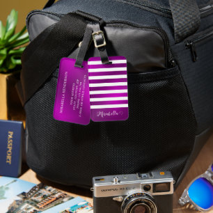 Personlig Elegant Lila Bright Bagagebricka