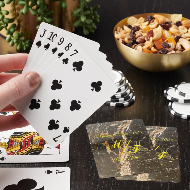 Personlig Elegant Marble Casinokort (På plats)