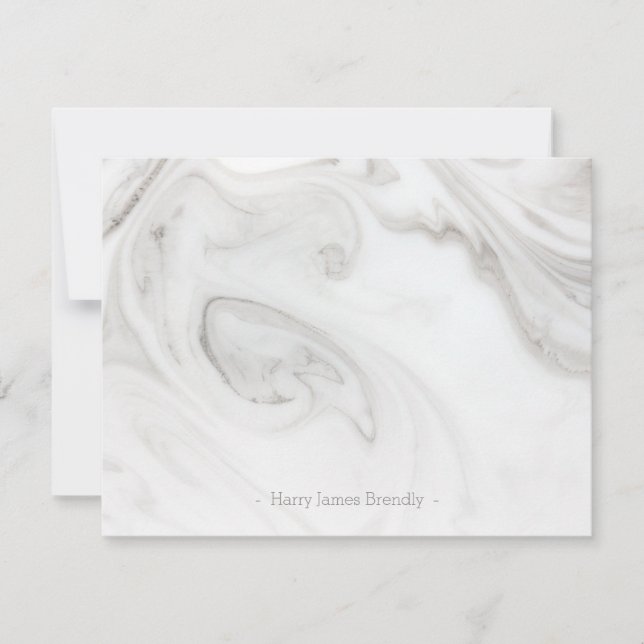 Personlig Elegant Marble Mönster-platta anteckning Anteckningskort (Framsida)