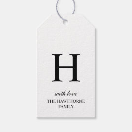 Personlig Elegant Minimalistisk Monogram Presentetikett