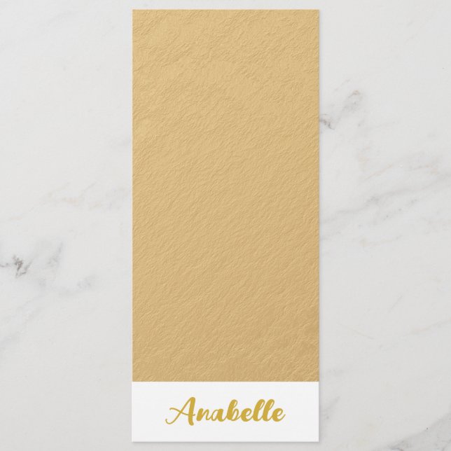 Personlig Elegant - minimalistiskt bokmärke för Gu (Framsida)