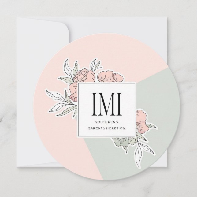 Personlig Elegant Modern Modern Bröllop-inbjudan Inbjudningar (Framsida)