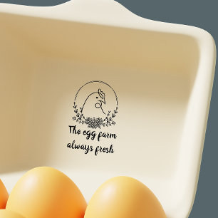 Personlig Elegant Monogram Eggs Farmhouse Stämpel
