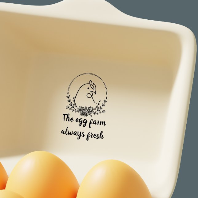 Personlig Elegant Monogram Eggs Farmhouse Stämpel (Personalized Elegant Monogram Eggs Farmhouse Rubber Stamp)