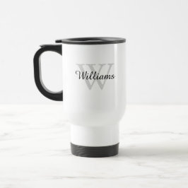 Personlig Elegant Monogram Första Bokstav och Namn Resemugg