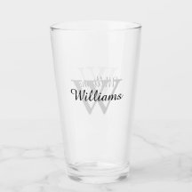 Personlig Elegant Monogram Initial Namn Pint
