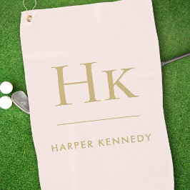 Personlig Elegant Monogram  Rosa Guld