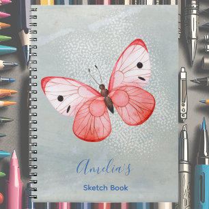 Personlig Elegant Monogrammed Sketch Bok Anteckningsbok