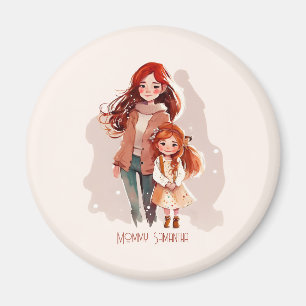 Personlig Elegant Mor och dotter Magnet
