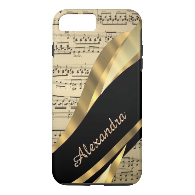 Personlig elegant Music lakan Case-Mate iPhone Skal (Baksida)