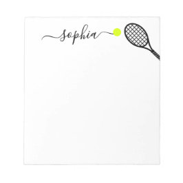 Personlig Elegant Namn Modern Tennis Anteckningsblock