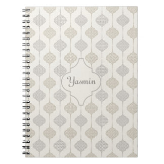 Personlig Elegant Neutral Arabesk Anteckningsbok