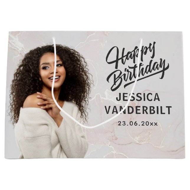 Personlig Elegant Photo Gift Bag (Framsidan)