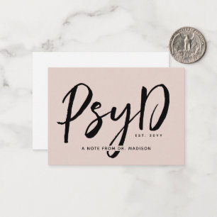 Personlig Elegant PsyD Doktor of Psychology Anteckningskort