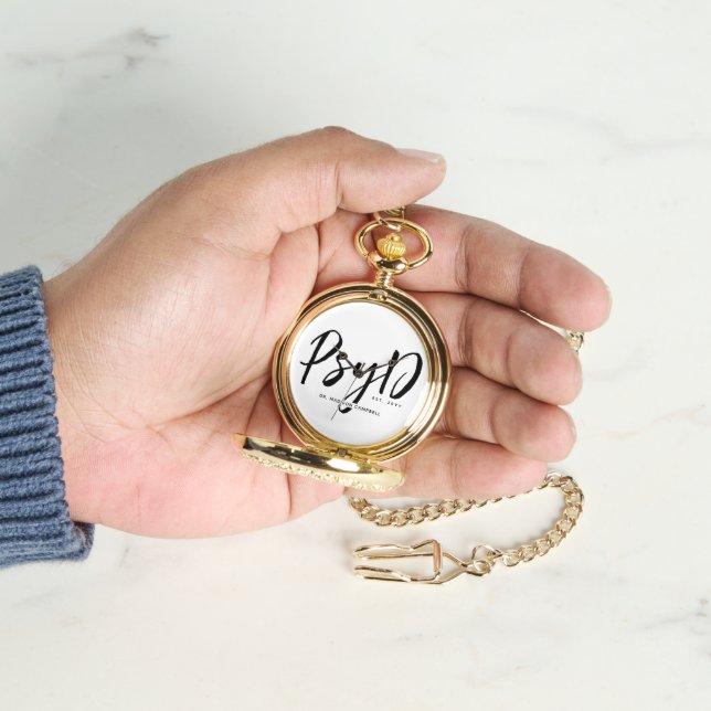 Personlig Elegant PsyD Doktor of Psychology Armbandsur (Hand)