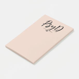 Personlig Elegant PsyD Doktor of Psychology Post-it Block