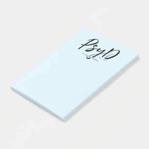 Personlig Elegant PsyD Doktor of Psychology Post-it Block