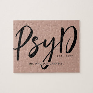 Personlig Elegant PsyD Doktor of Psychology Pussel