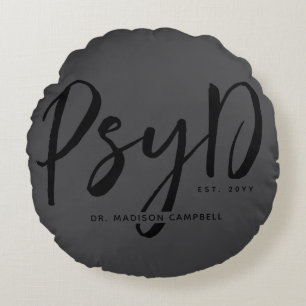 Personlig Elegant PsyD Doktor of Psychology Rund Kudde