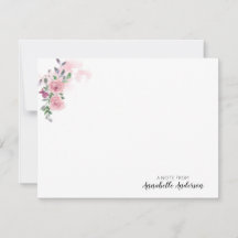 Personlig Elegant Rosa Blommigt  Watercolor  Ro