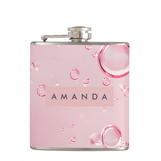 Personlig Elegant Rosa Bubbel Estetik Fickplunta (Framsidan)