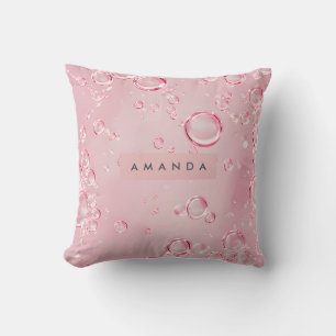 Personlig Elegant Rosa Bubbel Estetik Kudde