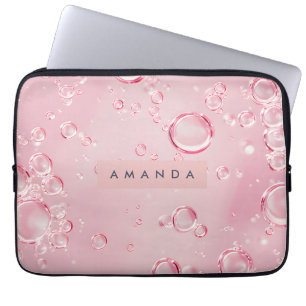 Personlig Elegant Rosa Bubbel Estetik Laptop Fodral