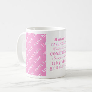 Personlig Elegant Rosa Motiv Underbar Kvinnor i Kaffemugg