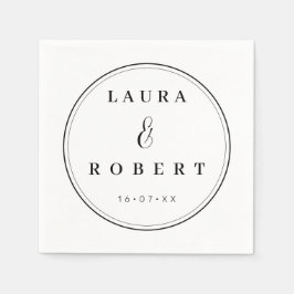 Personlig Elegant Snyggt Moder Simple Bröllop Pappersservett