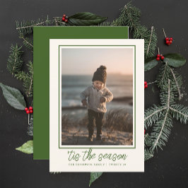 Personlig Elegant Stylig Söt Grön Jul Julkort