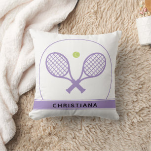 Personlig Elegant Tennis Racket och Boll Cute Kudde