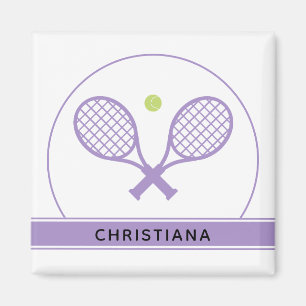 Personlig Elegant Tennis Racket och Boll Cute Magnet