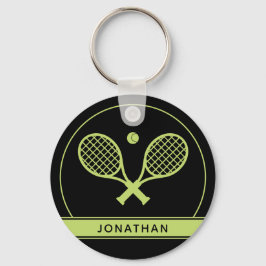 Personlig Elegant Tennis Racket och Boll Cute Nyckelring