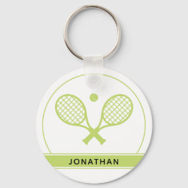 Personlig Elegant Tennis Racket och Boll Cute Nyckelring