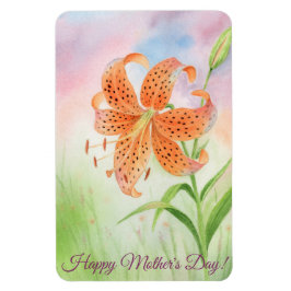 Personlig Elegant Tigerlily Magnet