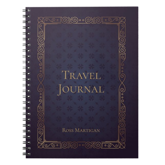 Personlig Elegant Travel Journal Anteckningsbok (Framsidan)