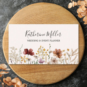 Personlig Elegant Vacker Vildblomma Blomma Visitkort