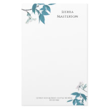 Personlig Elegant Vår Blommar White Teal