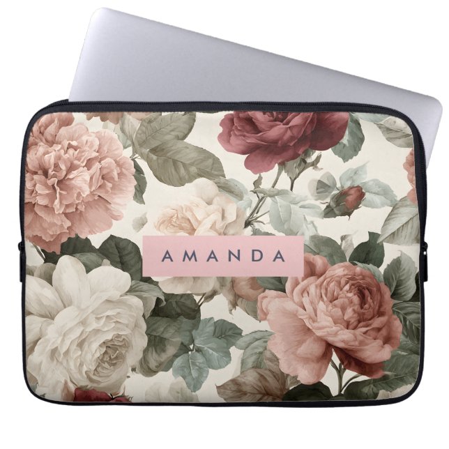 Personlig Elegant Victorian Ro på  Laptop Fodral (Framsidan)