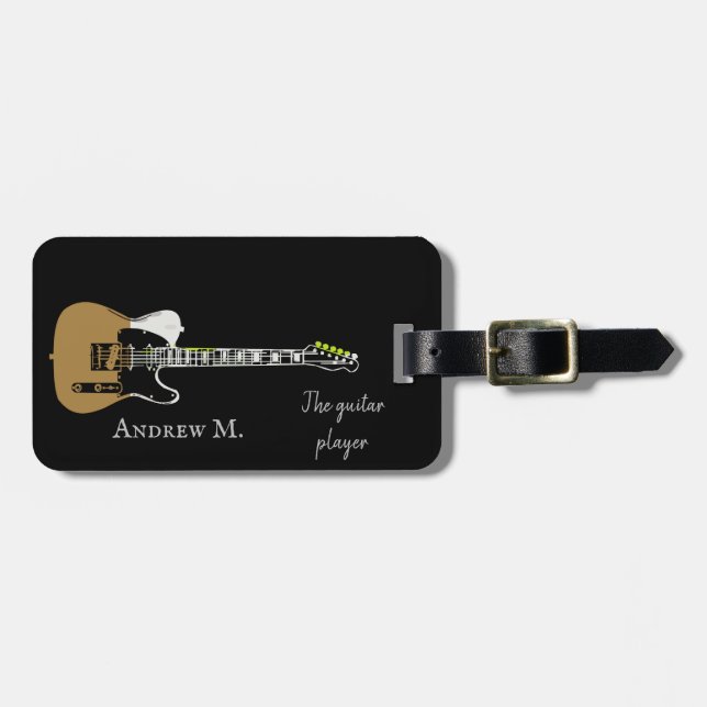 Personlig Elektriska gitarrer/gitarrer Bagagebricka (Horisontell Framsida)