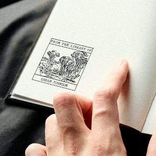 Personlig Elephant Bookplate Stämpel