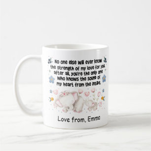 Personlig Elephant Mamma Kaffemugg