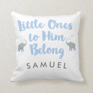 Personlig Elephants Christian Nursery Pillow Kudde