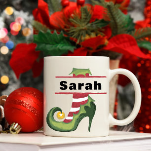 Personlig Elf Shoe High Heel-jul Kaffemugg
