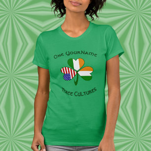 Personlig Elfenbenskusten Irland USA Shamrock Kvin T Shirt