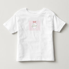 Personlig Elizabeth Flicka Nursery Gingham T Shirt